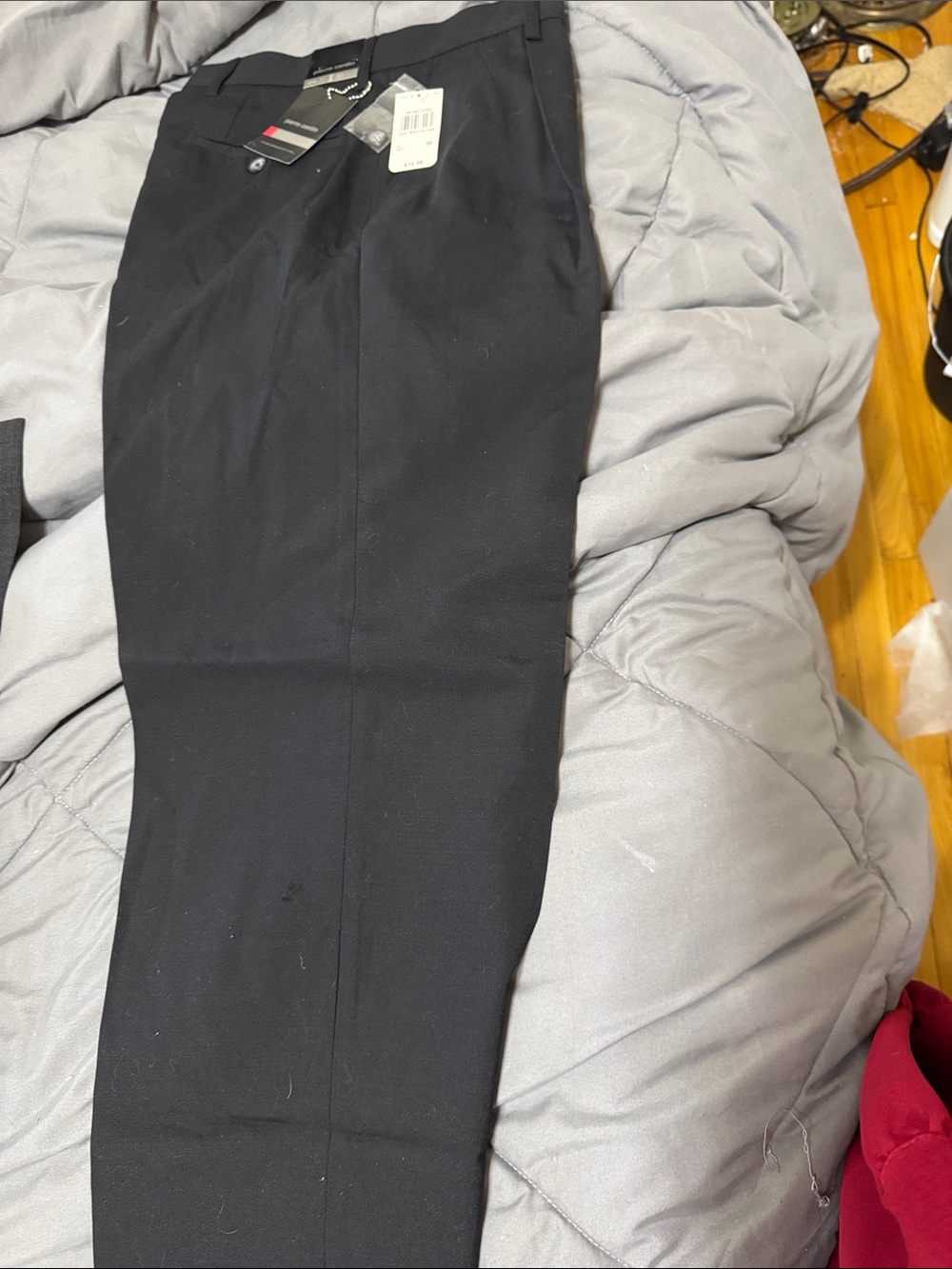 Pierre Cardin Men's Black Dress Pants - Sleek Tailored Style